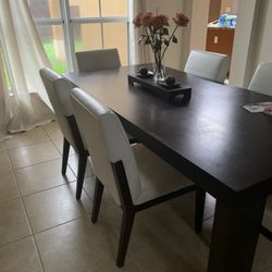 Dark wood 6 Chair Dining set