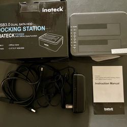 Inatek FD2002 Dual Bay Hard Drive Docking Station with Offline Clone