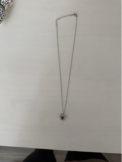 Silver stainless steel heart necklace