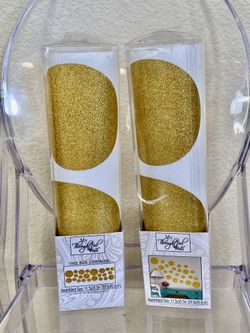 Gold Glitter Polka Dot Wall Stickers (New)