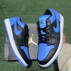 Jordan 1 Low Black University Blue 🐬