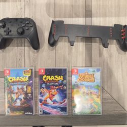 Nintendo Switch Case, Controller And Games