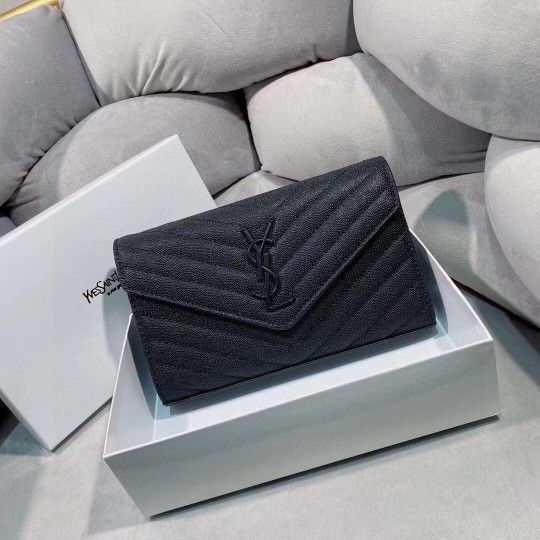 Designer YSL Black/ Black Envelope Bag 👉Swipe Slide See Details