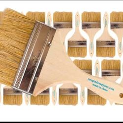 Pro Grade - Chip Paint Brushes - 24 Ea 4 Inch Chip Paint Brush Light Brown