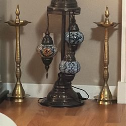 2ft Tall Decorative Brass Diyas 