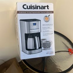 Cuisinart 12-Cup Coffee Maker, Programmable PerfecTemp Thermal Carafe Coffee Machine with 1-4 Cup Setting, Brew Strength Control and Brew Pause, Stain