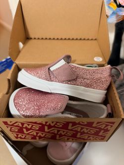 Vans Toddler Girls Glitter Slip-On Sneakers