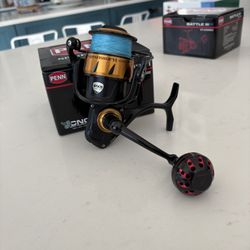 Penn Spinfisher VI 4500 With Red Gomexus Handle 