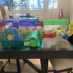 Hamster Cage With Food And More 