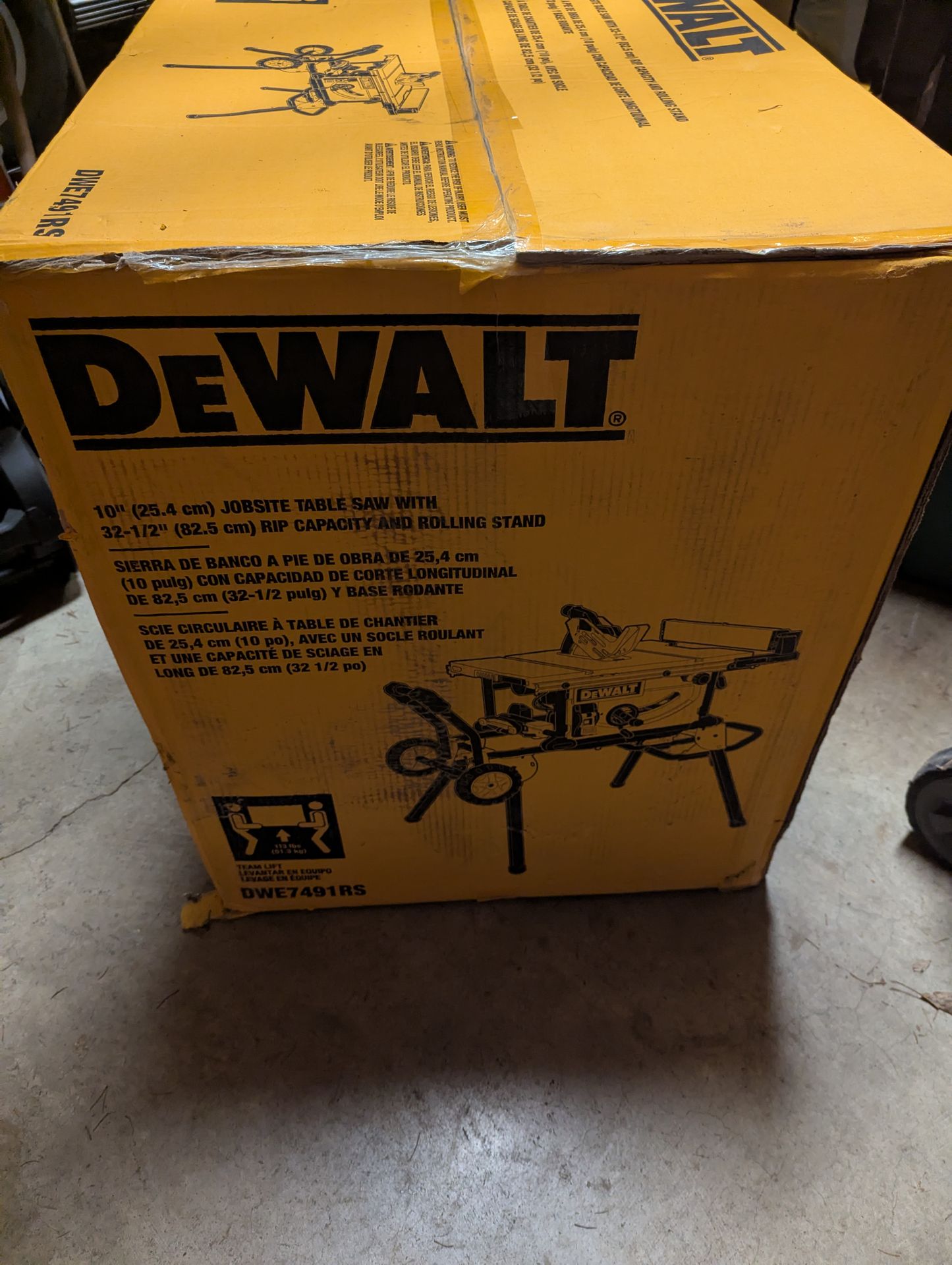 15 Amp Corded 10 in. Job Site Table Saw with Rolling Stand and 10 in. 24-Tooth Table Saw Blade