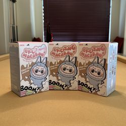 Pop Mart Labubu The Monsters Exciting Macaron Vinyl Plush Pendant Single Blind Box Lot Of x3 (New)