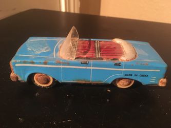 Vintage Tin Friction Convertible Car