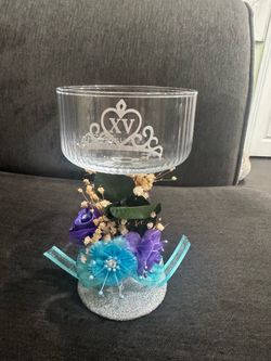 Silver Glitter Champagne Glasses