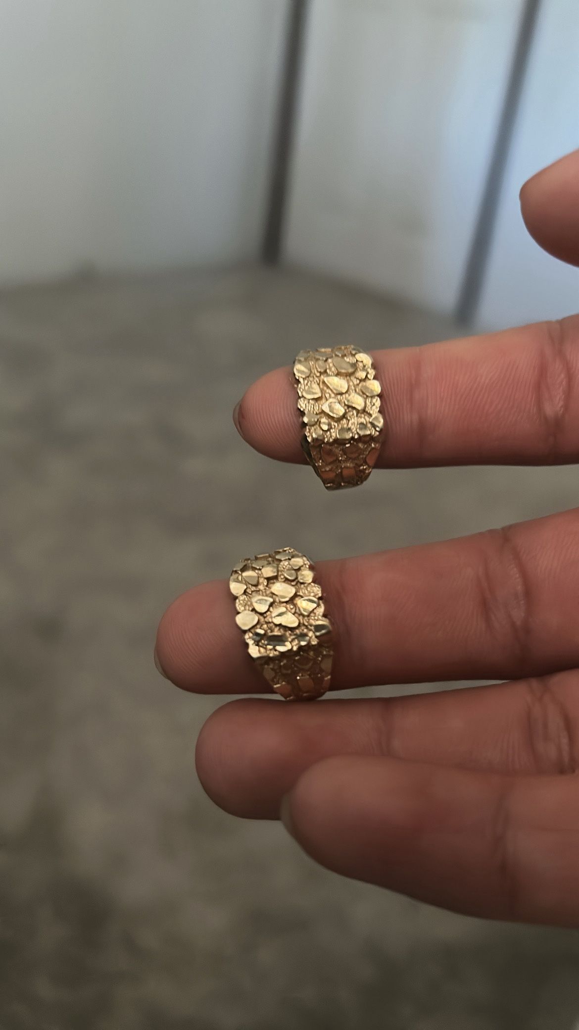 10K Gold Nugget Rings (2) – Real Gold – Heavy Look💥