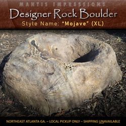 XL Artistic Landscape Boulder - Mojave (Hollow Cement Rock) ATL LOCAL Pickup Only (Rock with holes)