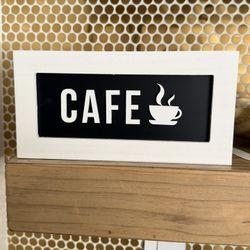 Cafe Wood Sign