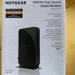 Excellent Net gear CM500 High Speed Cable Modem