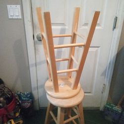 2 Stools. Wood. Sturdy. Other Furniture Too