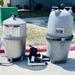  Very Low Use : Jandy DEV60 Diatomaceous Earth Pool Filter & Hayward Pool Filter Shell W Clamp & Accompanying Accessories! Price is For EVERYTHING ⬇️
