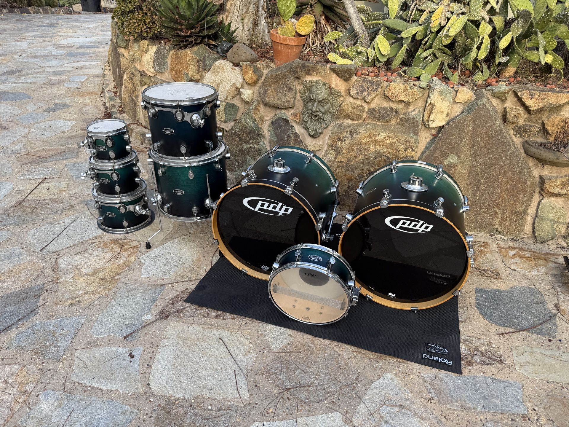 Pdp Fs Birch 8pc Double Bass Drum Set Kit 