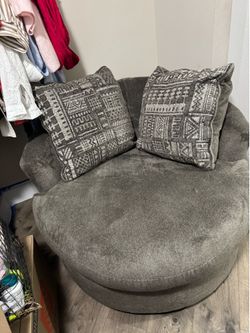 Gray circle chair