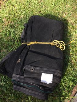 Flatbed mesh tarp para cargar palmas 🌴