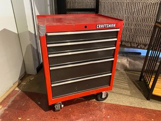 CRAFTSMAN Red Five Drawer Steel Rolling Tool Cabinet