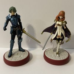 Alm And Celica Fire Emblem Series 2 Pack Loose Amiibo Figures Nintendo Used