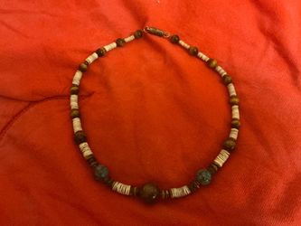 Beaded Necklace with Turquoise and Tiger Eye