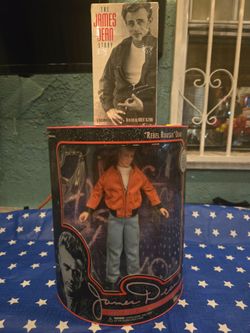 Vintage James Dean 12" Collectible Doll & VHS