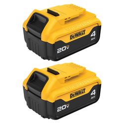 DeWalt 20V Max 4Ah Lithium-Ion Battery 2-Pack