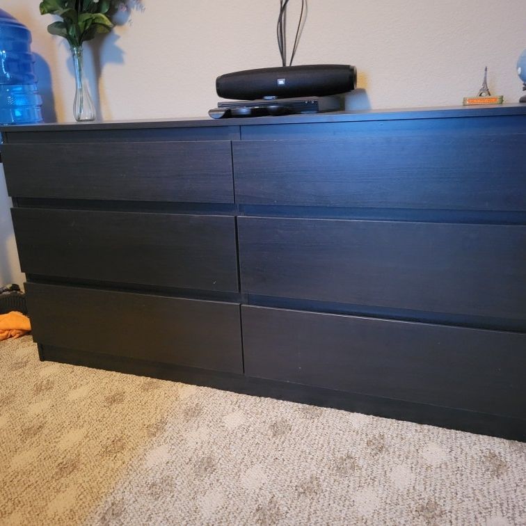 kullen 6 drawer dresser black brown Kadyn Black Dresser for Bedroom, 8 Chest of Drawers, Wooden Dressers for Bedroom, Living Room,Hallway