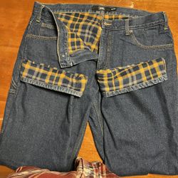 Fleece/ Flanel Insulated Jeans 36W C 30L