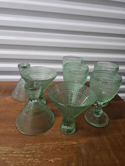 Green Glass set