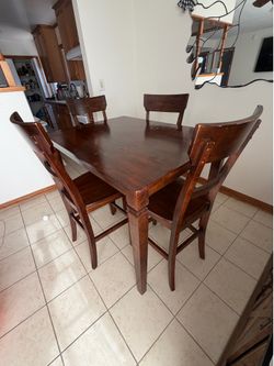 Tall dining room table and chairs