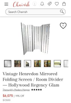 Vintage Henredon Mirrored Room Divider