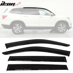 Fits 2016-2022 Honda Pilot Acrylic Slim Window Visors Rain Guard Vent Sun Shade 4PCS