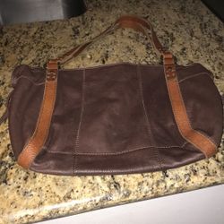 Lucky Brand Brown Leather Hobo Bag 