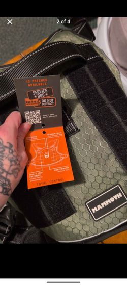 XL Mammoth Tactical Dog Harness with Tags