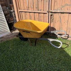 Wheel Barrel Front Wheel Does Not Hold Air Plastic Tub Is Cracked. See Photos.