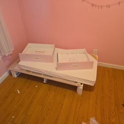 Ikea Kid Bed Pink With Side Guards 