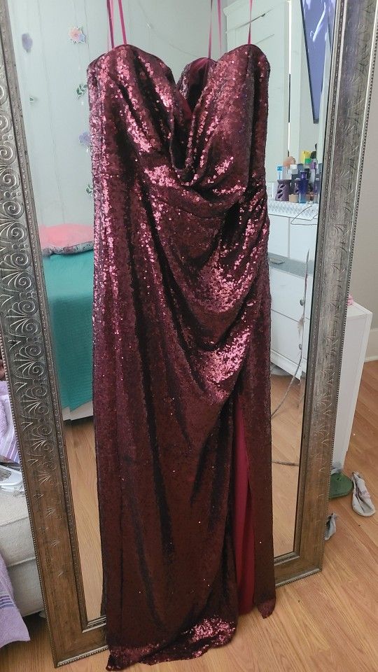 Red Sequin Dress