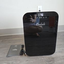 Cooluli 20 Liter Mini Fridge with Temperature Control - Black