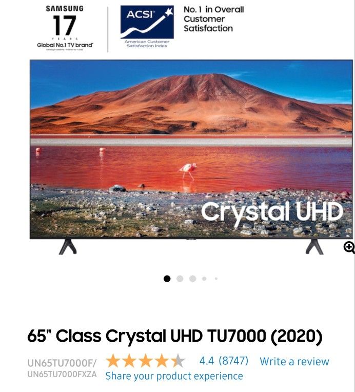 Samsung TV 65 INCH UN65TU7000 4k
