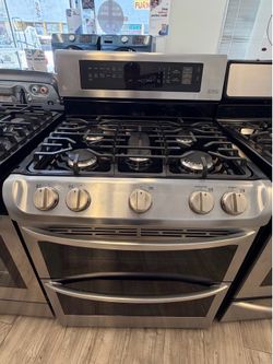 LG double oven 5 burner gas range