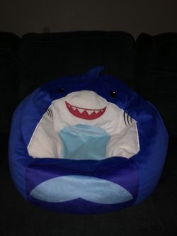Kids shark beanbag chair