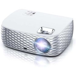 Projector, HD Video Projector Native 1920x1080P, Outdoor Movie Projector 9500L 300'' Touch Keys Home Theater Projector with 50000 Hrs Lamp Life, Suppo