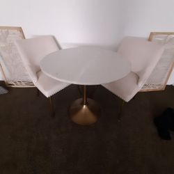 Marble Table With Matching Chairs