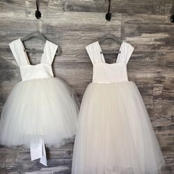 Ivory Tulle Flower Girl Dresses