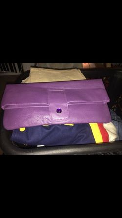 Purple clutch purse